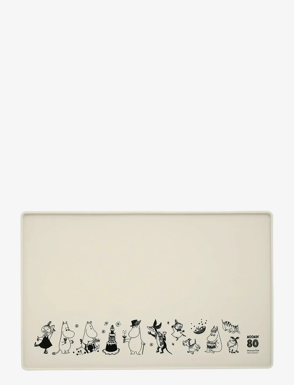 Muurla - Moomin for Pets Silicone mat Moomin 80 48x30cm - moomin 80. aastapäev - white - 0
