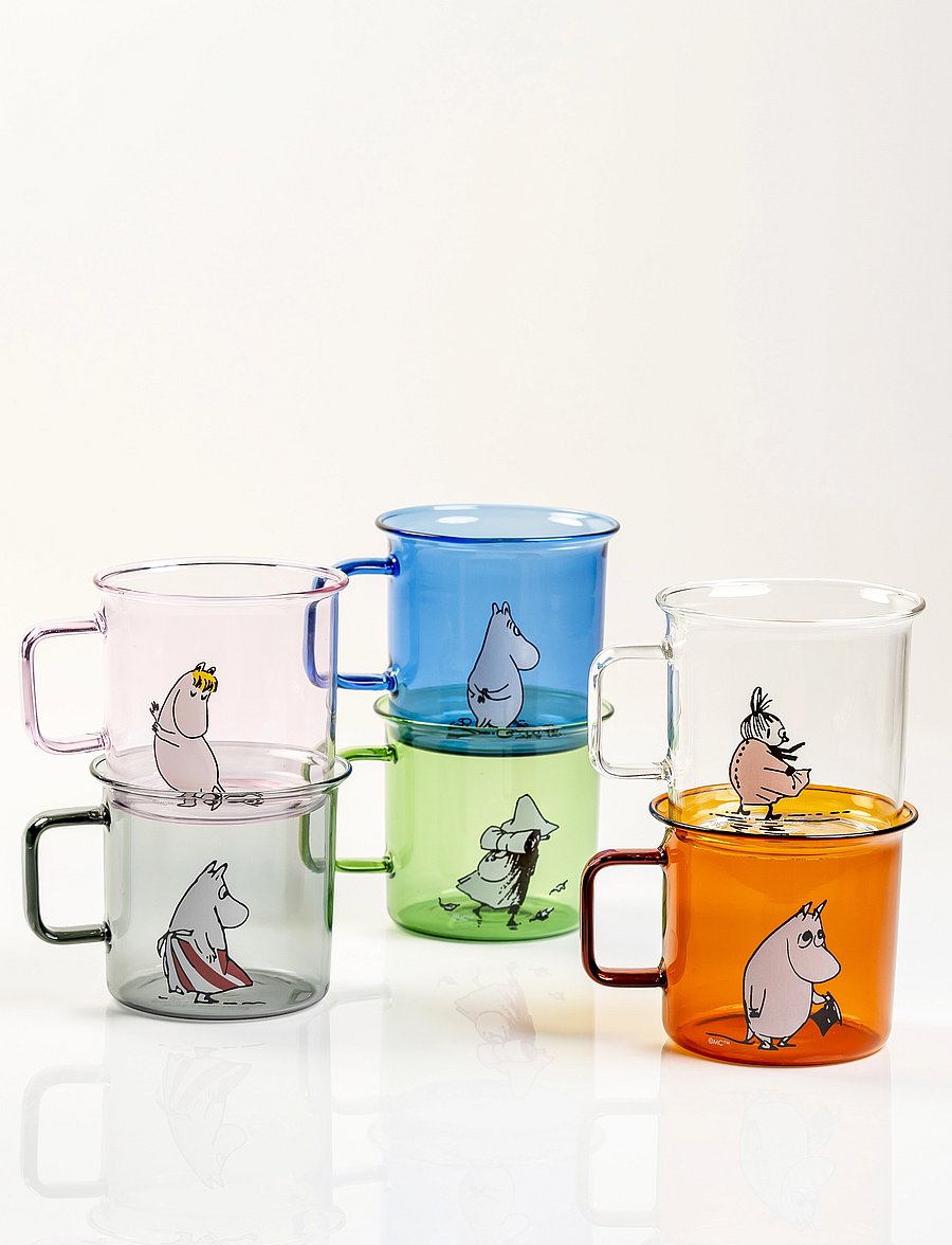 Muurla - Moomin glass mug Little My - kohvitassid - clear - 2