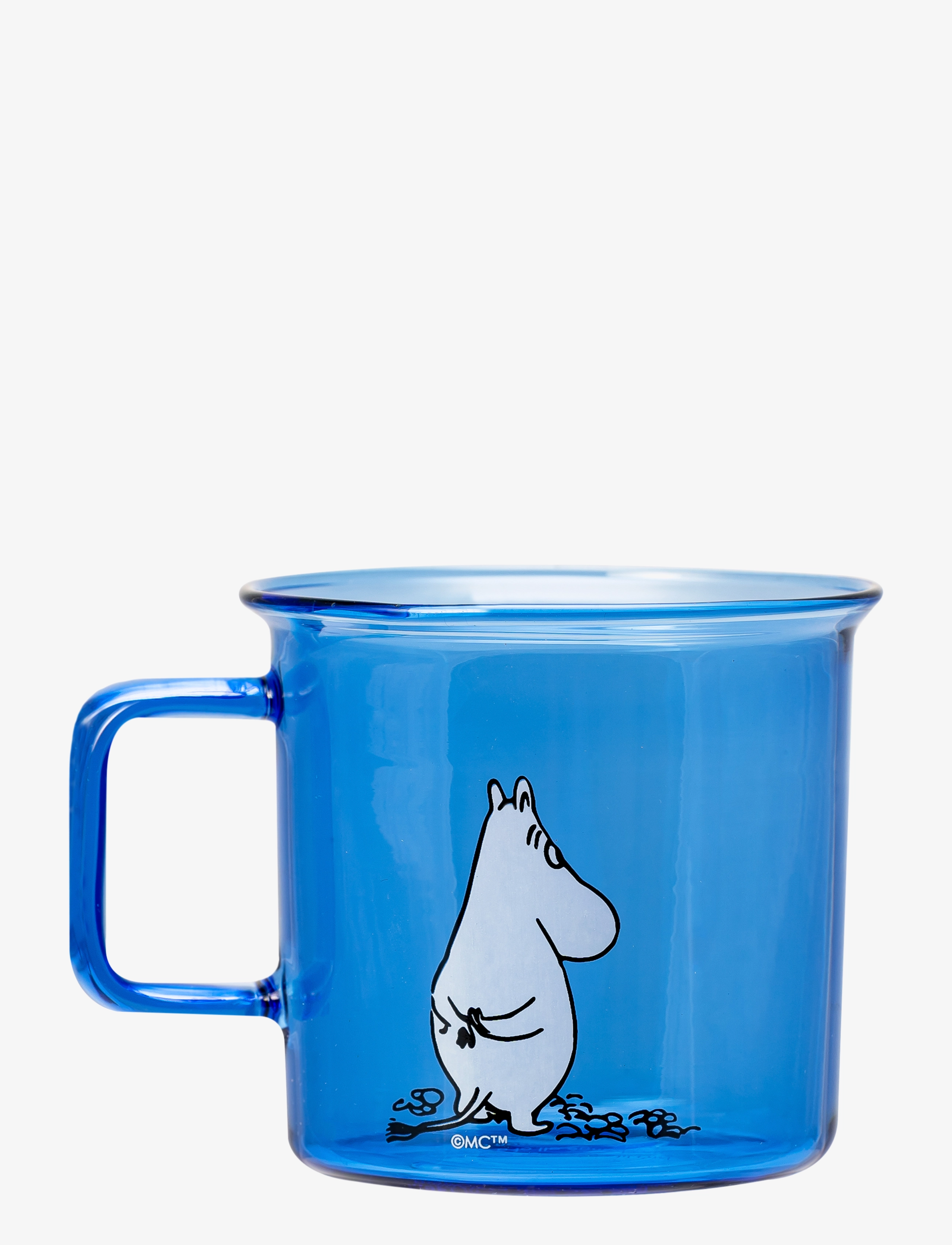 Muurla Moomin Glass Mug Moomin, Coffee Kop, Blå, Str: 35 CL