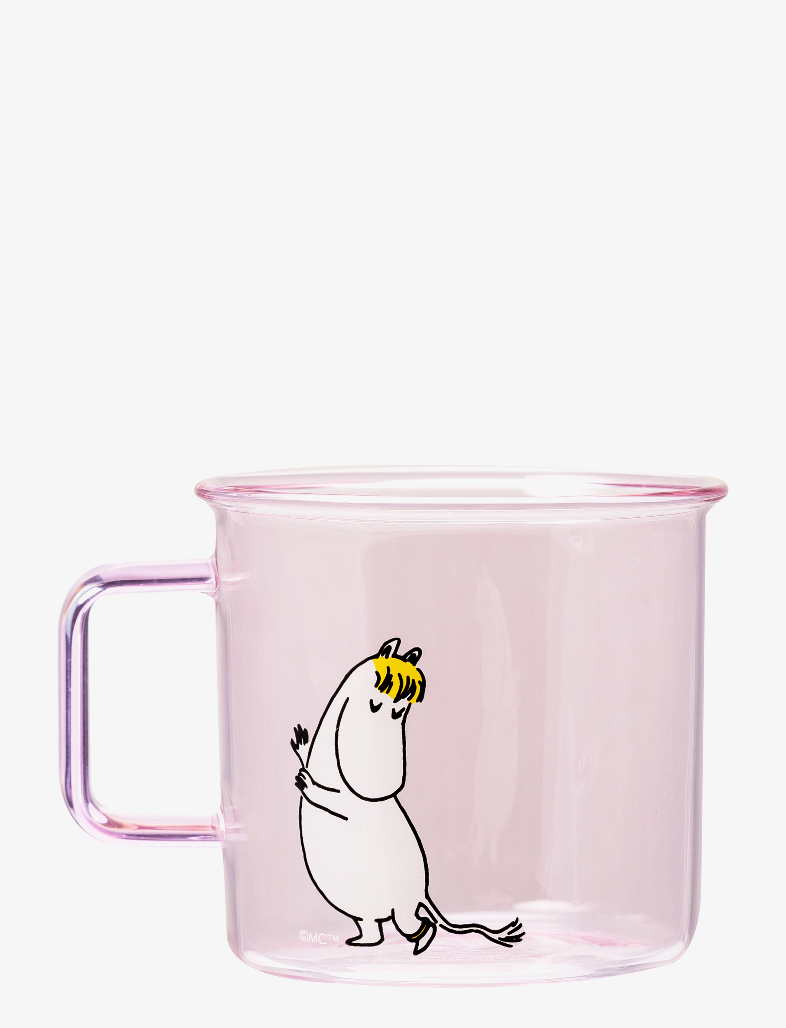 Muurla Moomin Glass Mug Snorkmaiden, Coffee Kop, Pink, Str: 35 CL