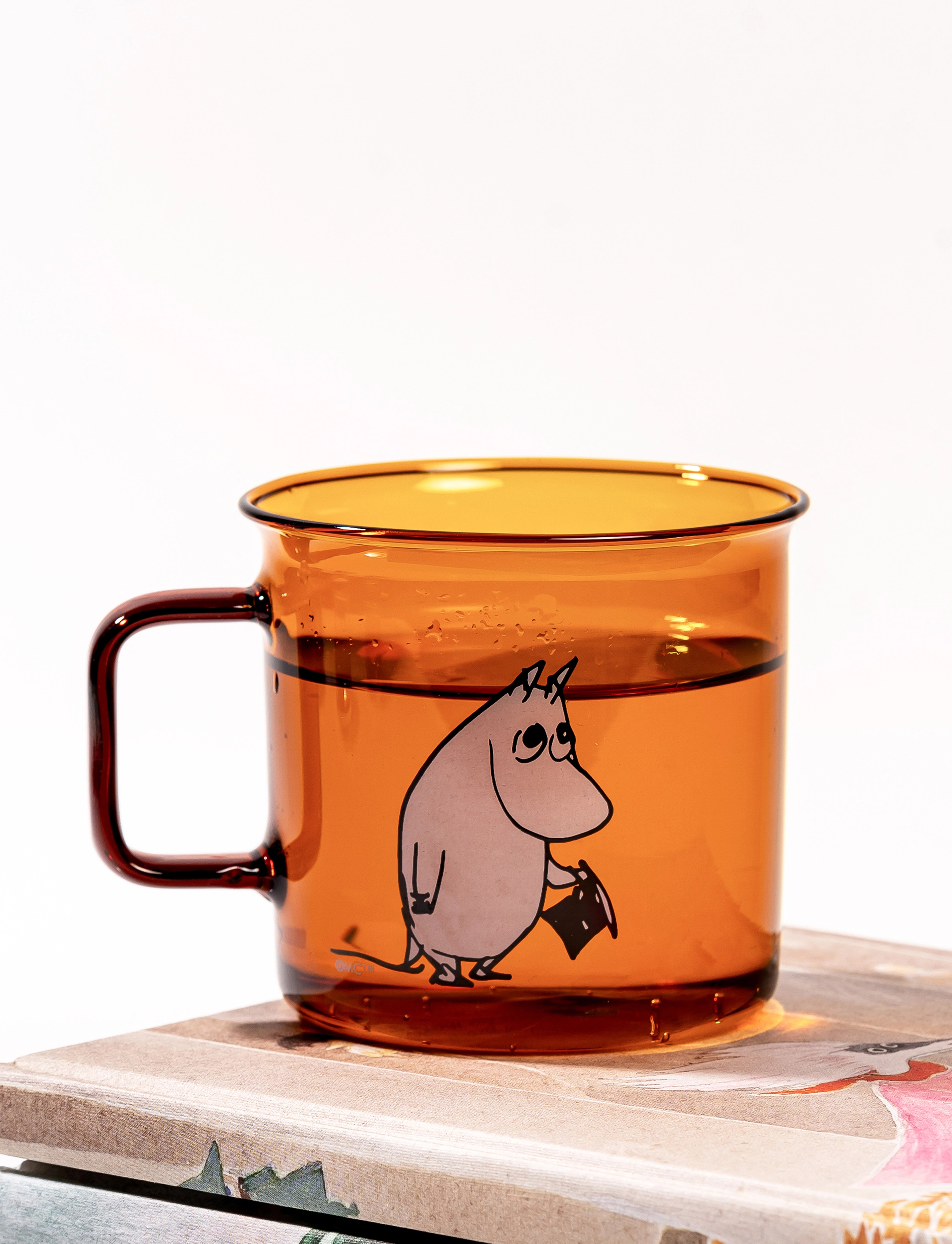 Muurla - Moomin glass mug Moominpappa - orange - 1