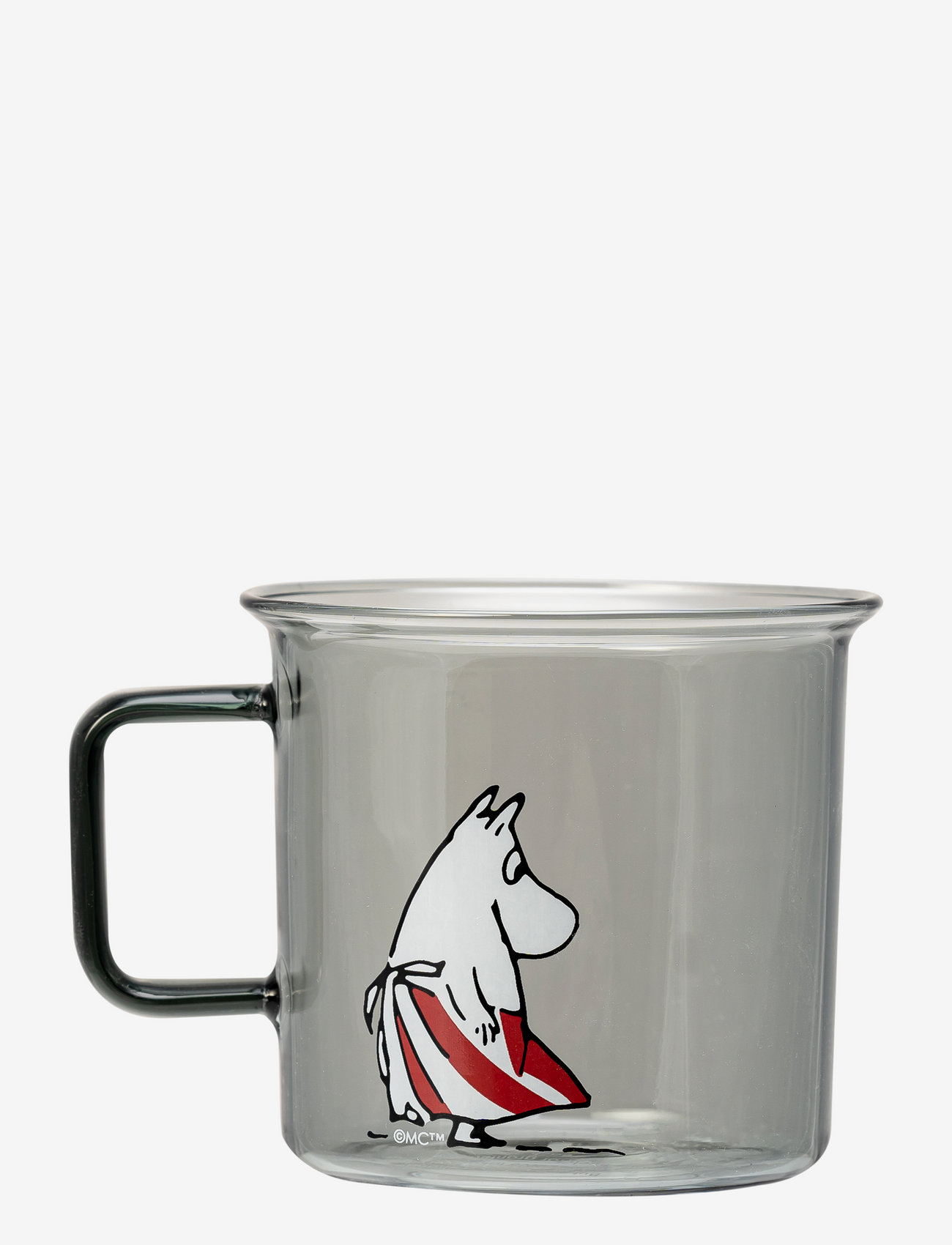 Muurla - Moomin glass mug Moominmamma - kaffekoppar - grey - 0