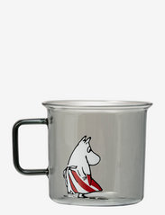 Moomin - Moomin glass mug Moominmamma - alhaisimmat hinnat - grey - 0
