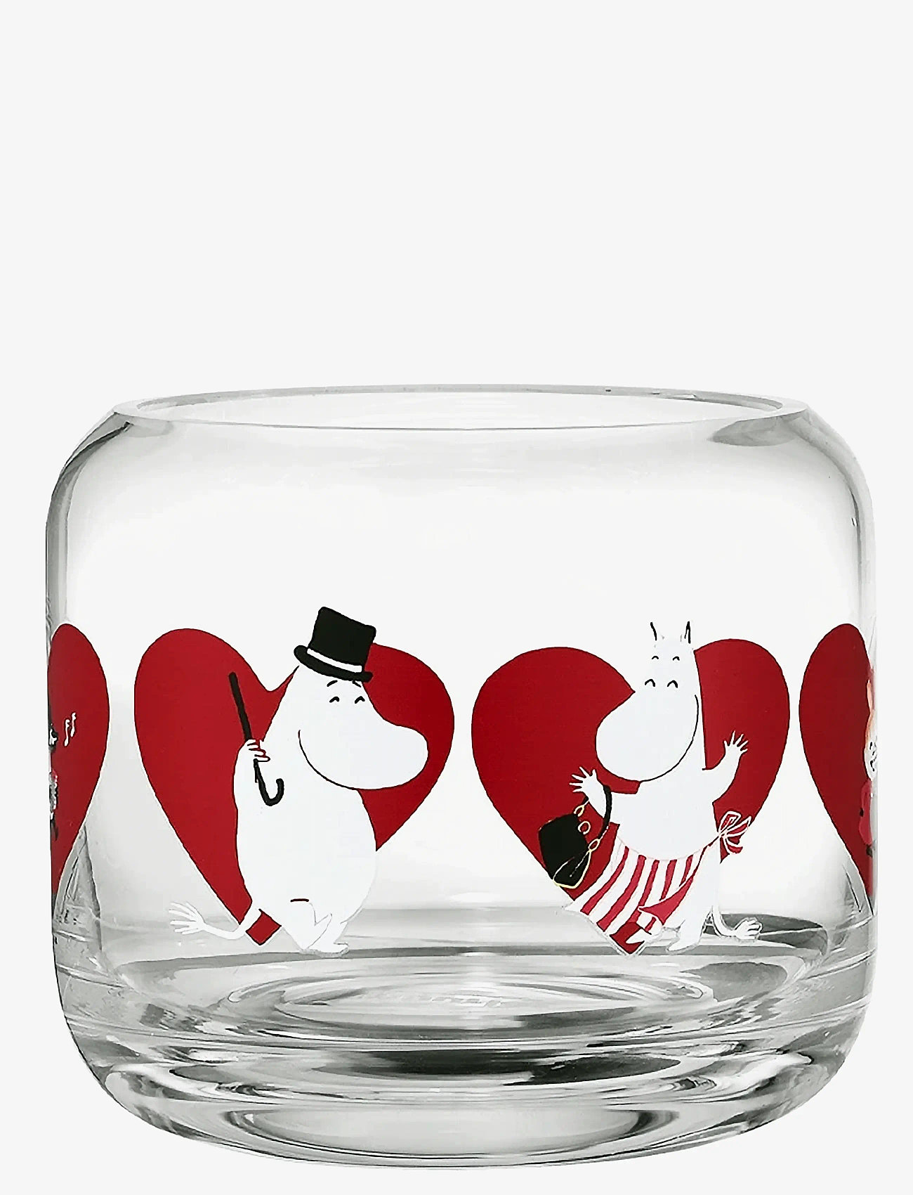 Muurla - Moomin candle holder Heart 8cm - teeküünlahoidjad - clear - 1