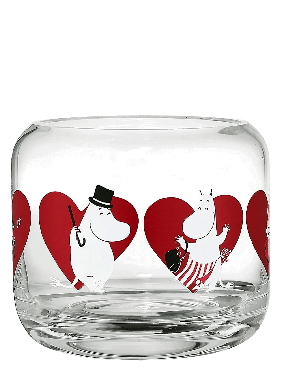 Muurla - Moomin candle holder Heart 8cm - teelichthalter - clear - 1
