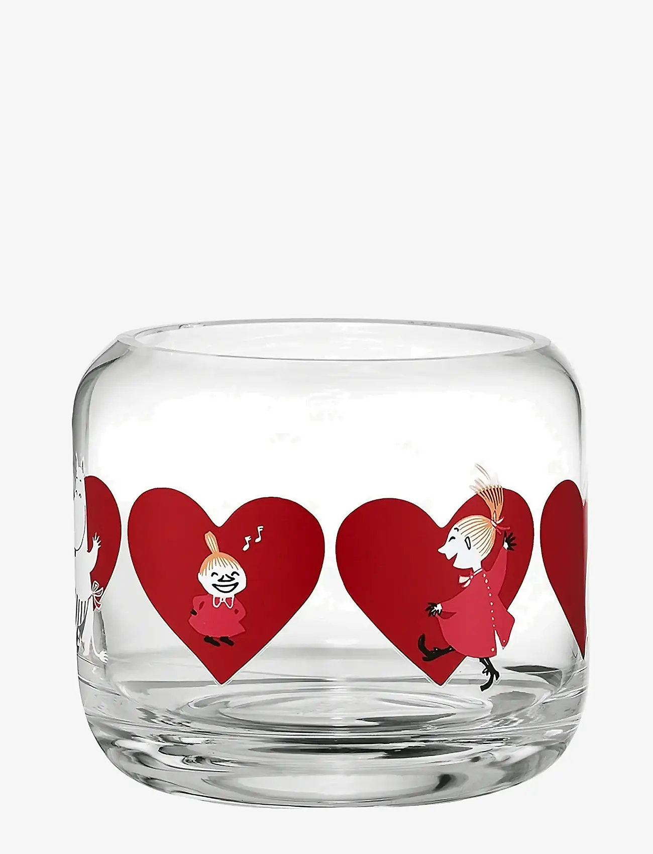 Muurla - Moomin candle holder Heart 8cm - teeküünlahoidjad - clear - 2