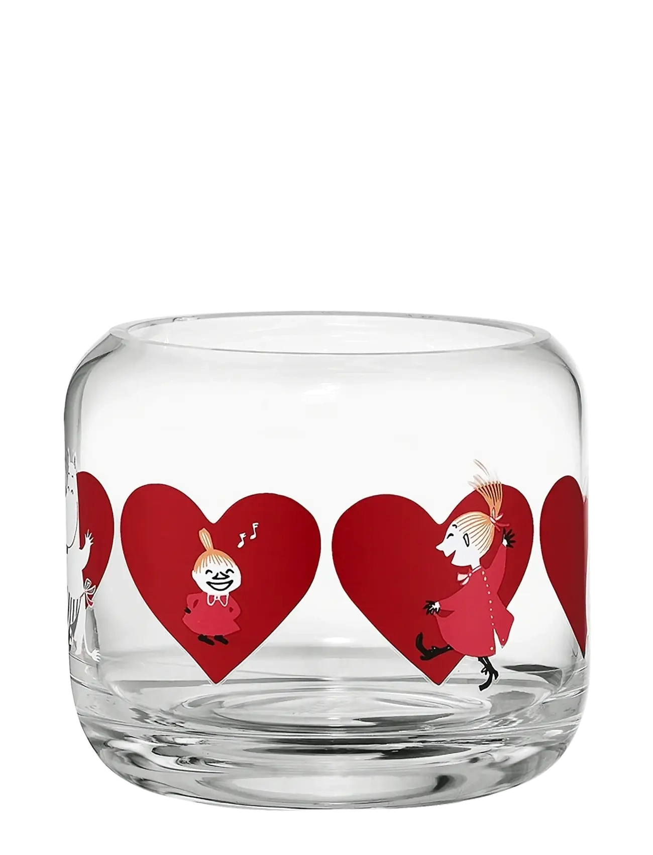 Muurla - Moomin candle holder Heart 8cm - tealight holders - clear - 2