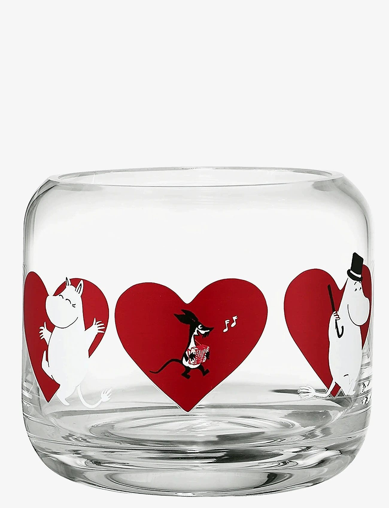 Muurla - Moomin candle holder Heart 8cm - teeküünlahoidjad - clear - 3