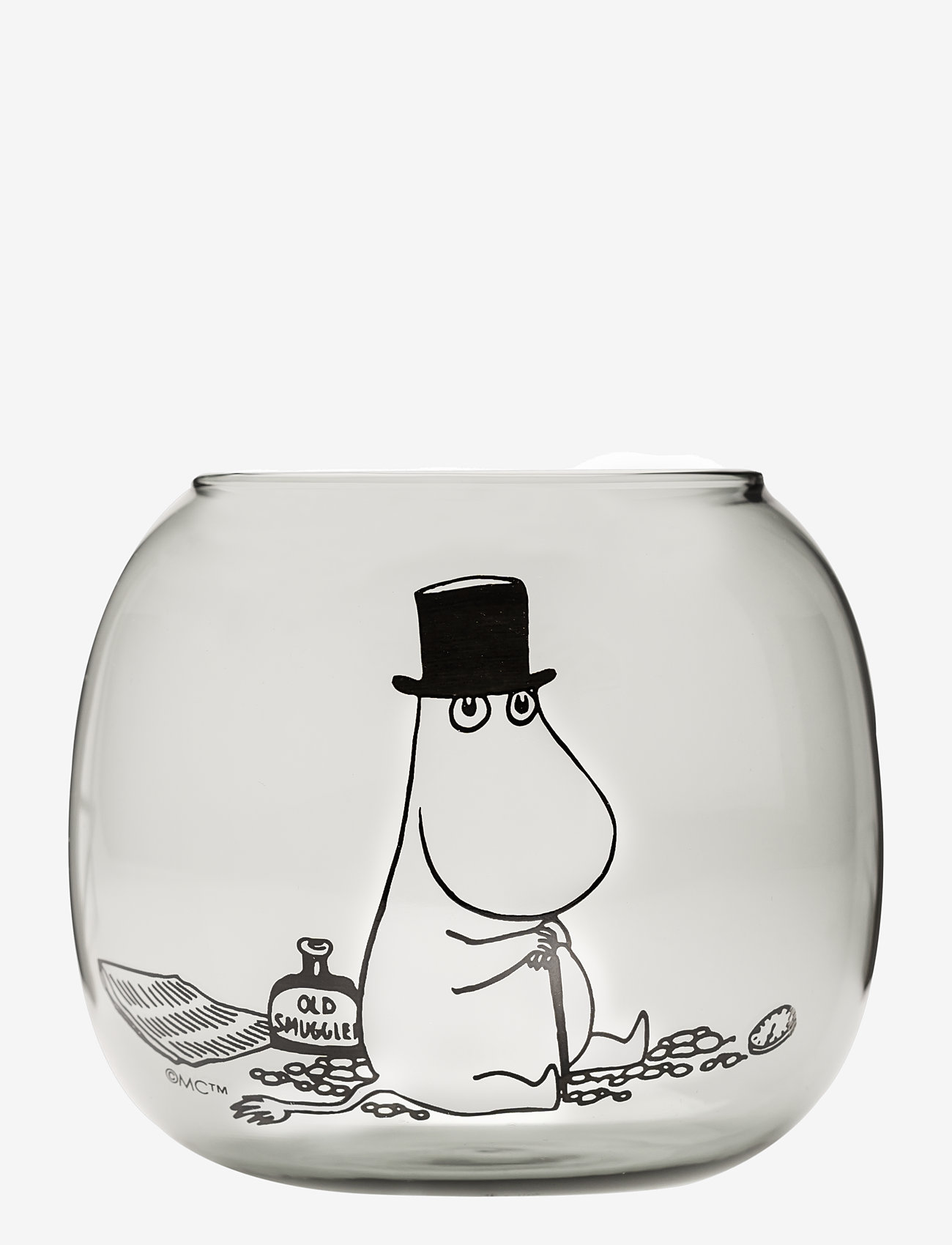 Muurla - Muumi kyntt.lyhty Muumipappa harmaa 9,5cm - kynttilälyhdyt - grey - 1