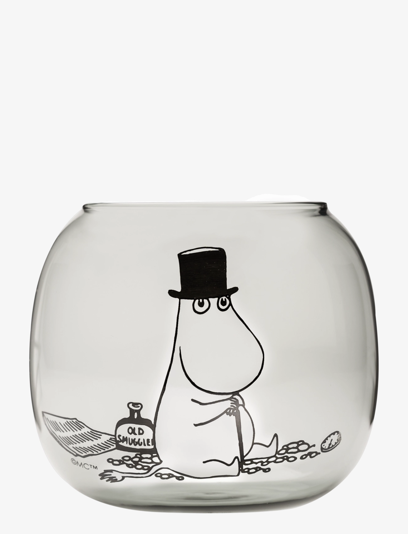 Muurla Moomin tealight holder Moominpappa grey - Interiør - GREY / grey