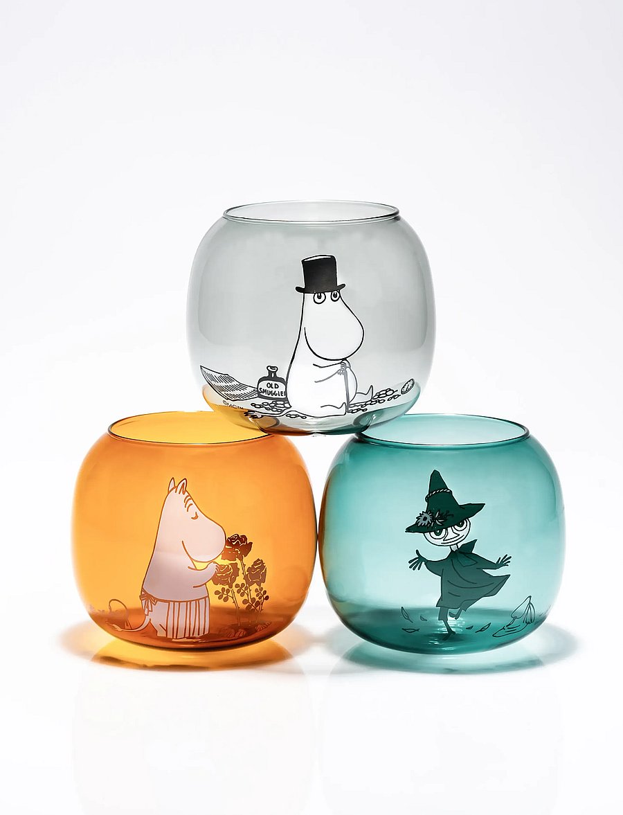 Muurla - Moomin tealight holder Moominpappa grey - teeküünlahoidjad - grey - 2