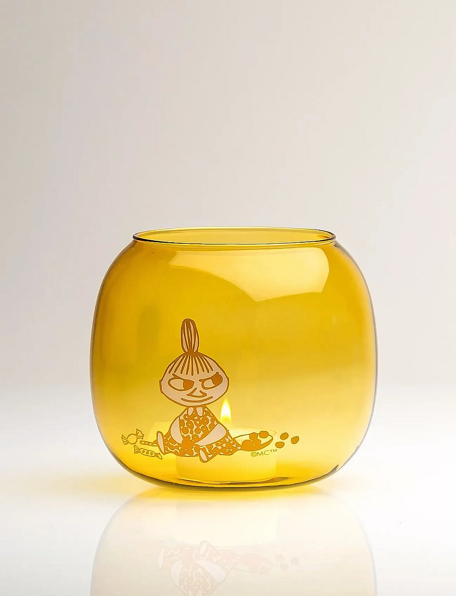 Muurla - Moomin tealight holder Little My yellow - yellow - 1