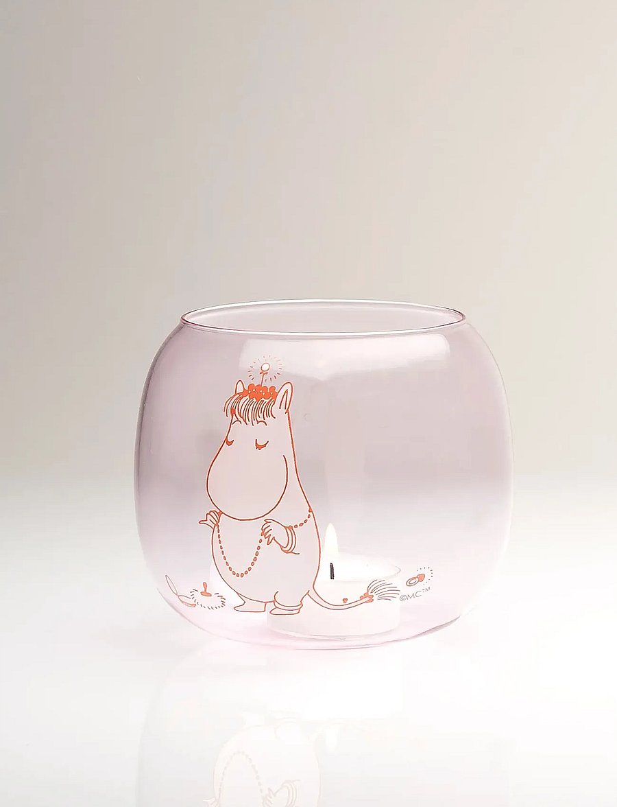 Muurla - Moomin tealight holder Snorkmaiden pink - teeküünlahoidjad - pink - 0