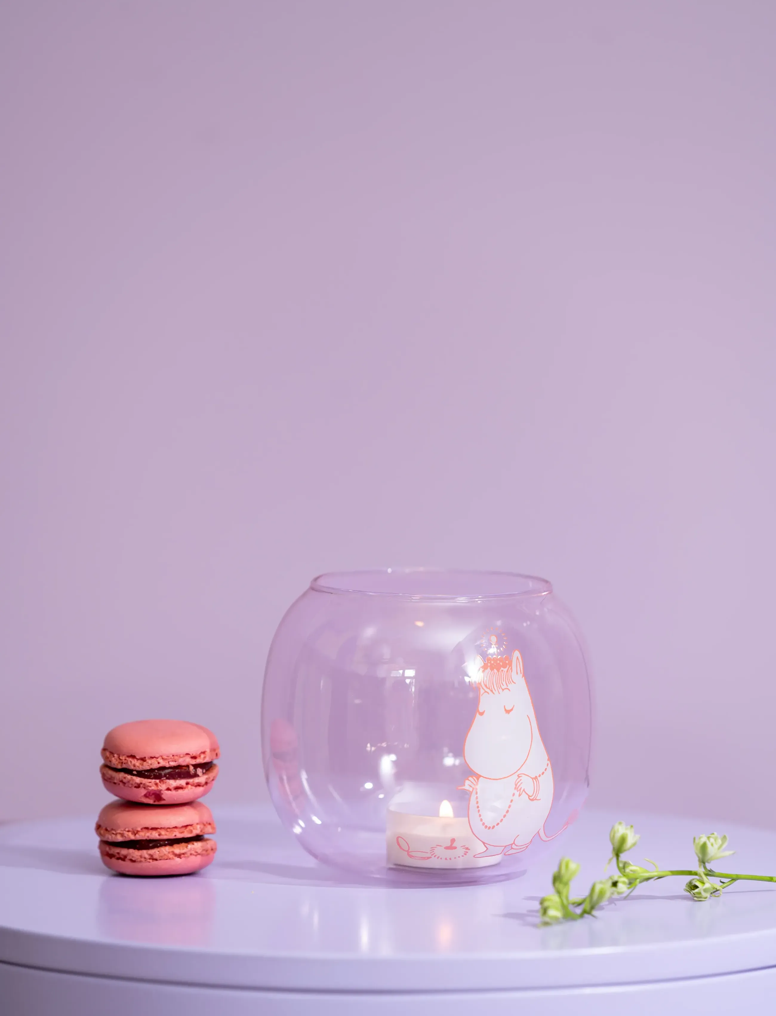 Muurla - Moomin tealight holder Snorkmaiden pink - fyrfadsstager - pink - 2