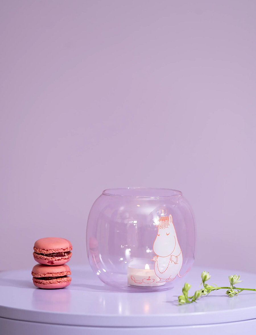 Muurla - Moomin tealight holder Snorkmaiden pink - teeküünlahoidjad - pink - 2