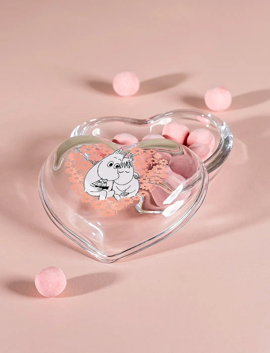 Muurla - Moomin glass jar Together 11,5cm - backen - clear - 0