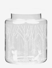 Moomin - Moomin glass jar In the Woods - förvaringsburkar - clear - 0