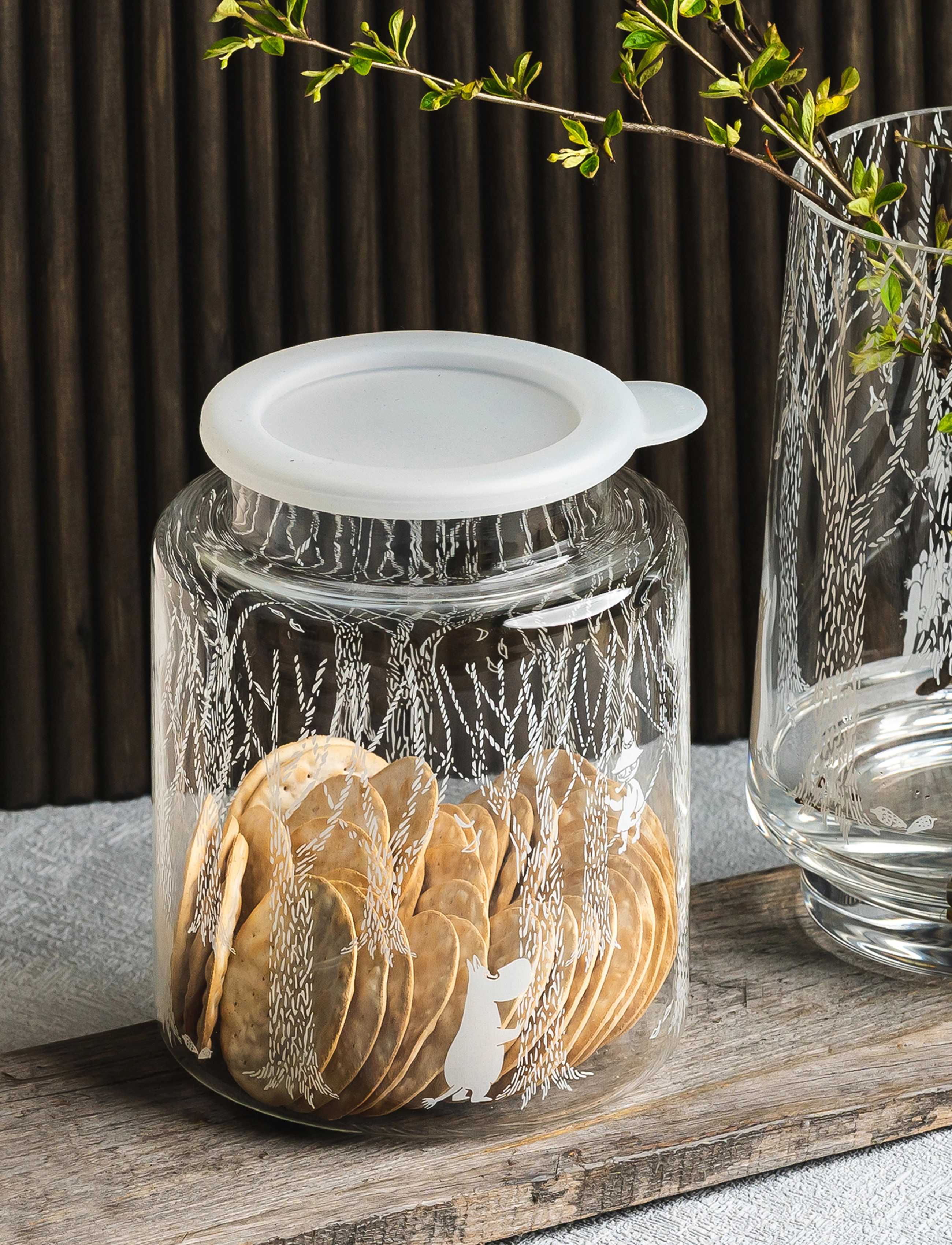 Muurla - Moomin glass jar In the Woods - clear - 1