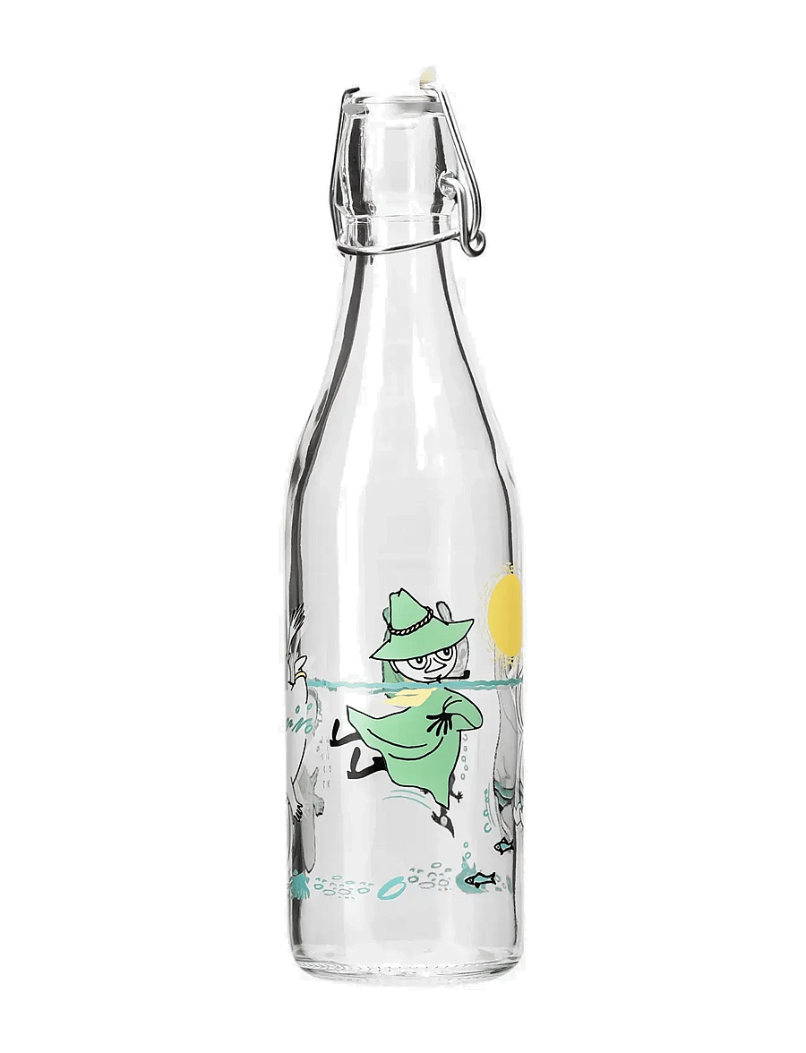 Muumitrollid - Glass bottle 0,5l Fun in the Water - veepudelite tarvikud - clear - 1