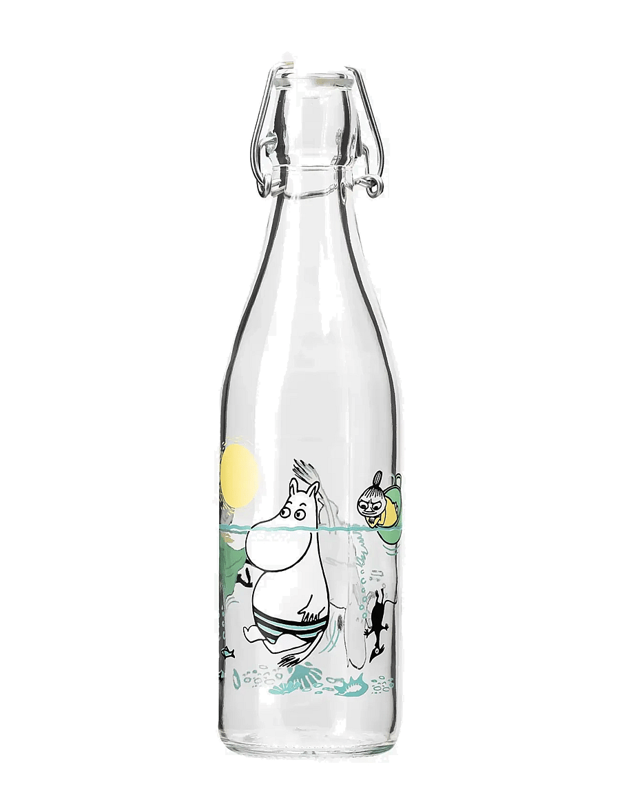 Muumitrollid - Glass bottle 0,5l Fun in the Water - veepudelite tarvikud - clear - 2