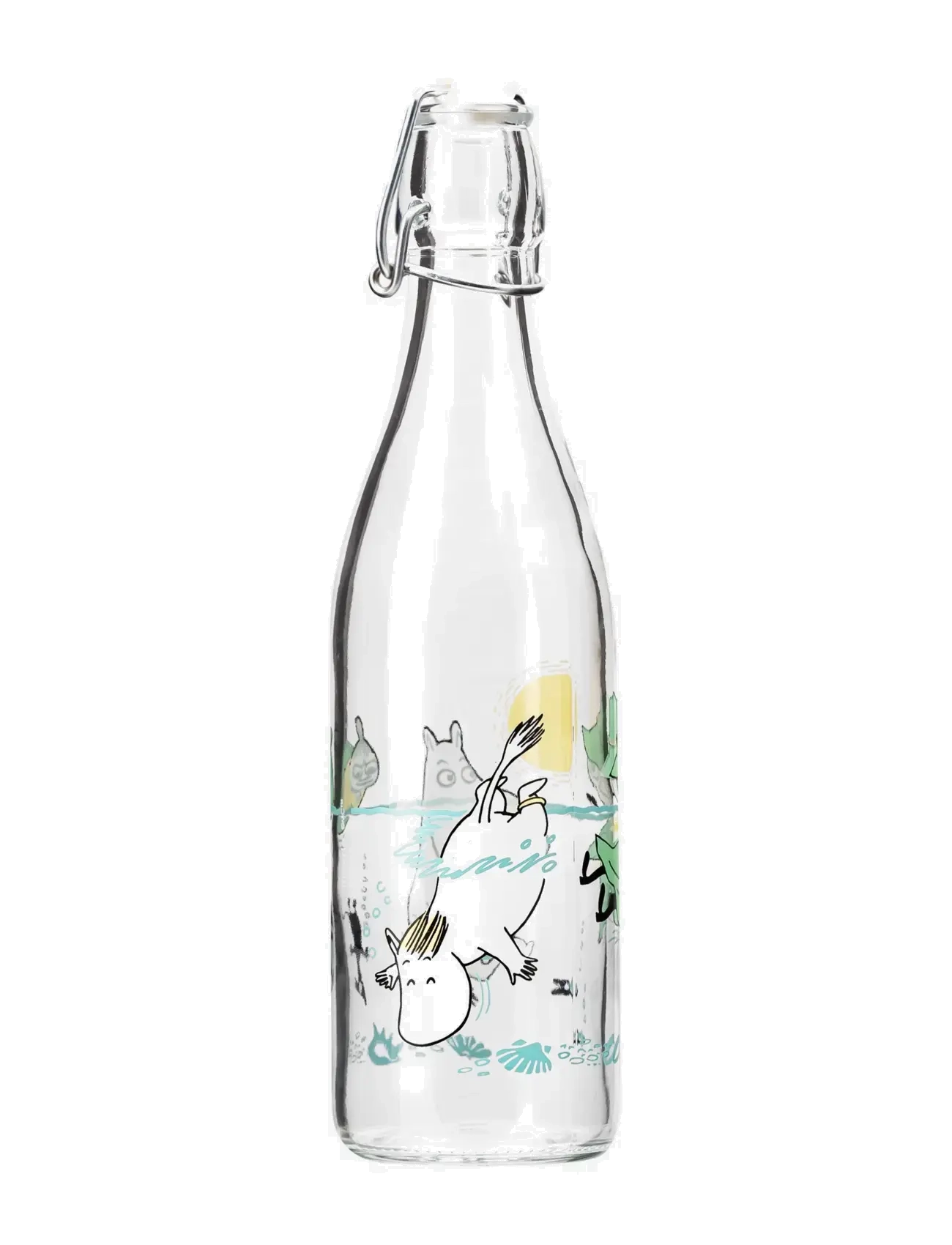 Muumitrollid - Glass bottle 0,5l Fun in the Water - veepudelite tarvikud - clear - 3