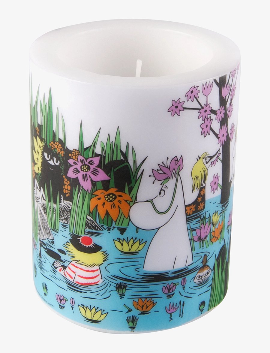 Muurla - Moomin candle 12cm Trip to the Pond - white - 0