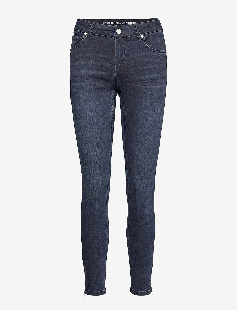 My Essential Wardrobe - 31 THE CELINAZIP 100 SLIM Y - slim-fit-jeans - dark blue wash - 1