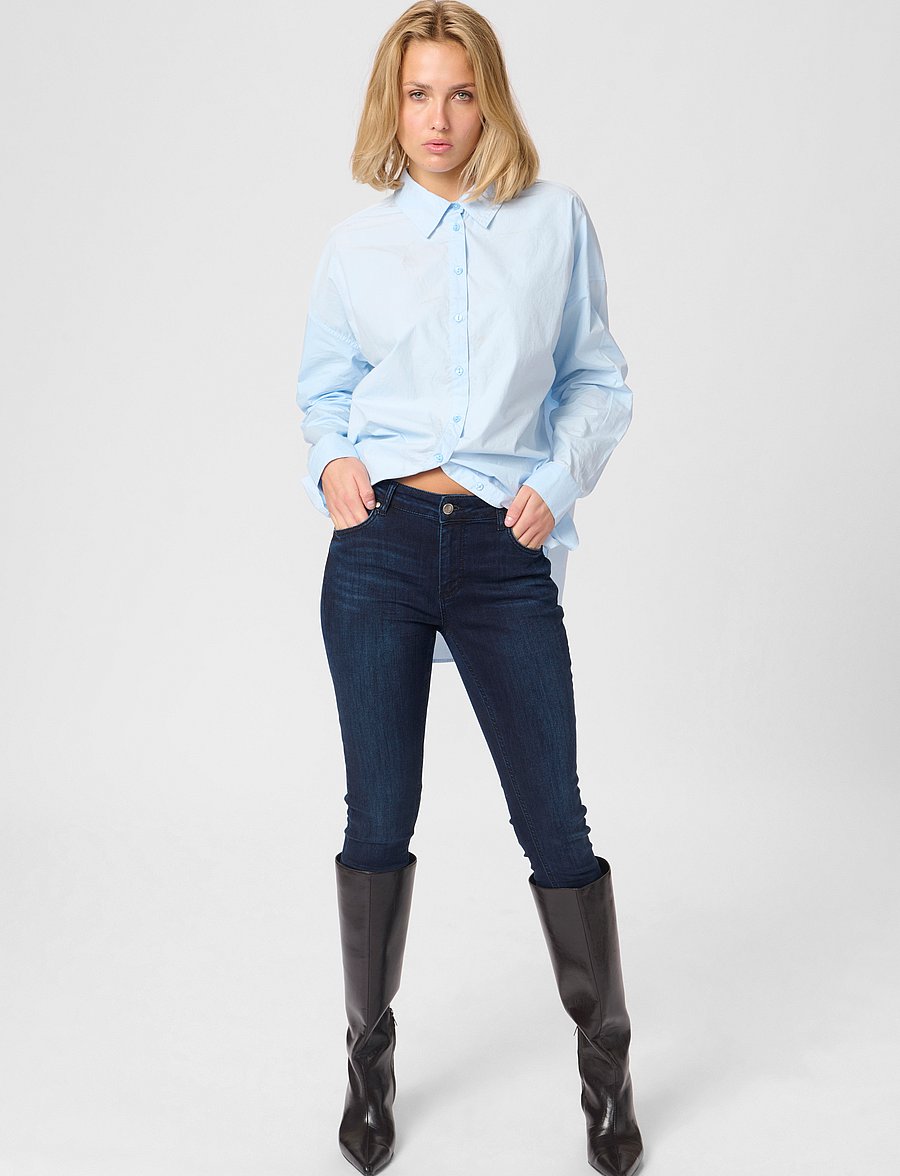 My Essential Wardrobe - 31 THE CELINAZIP 100 SLIM Y - slim-fit-jeans - dark blue wash - 5