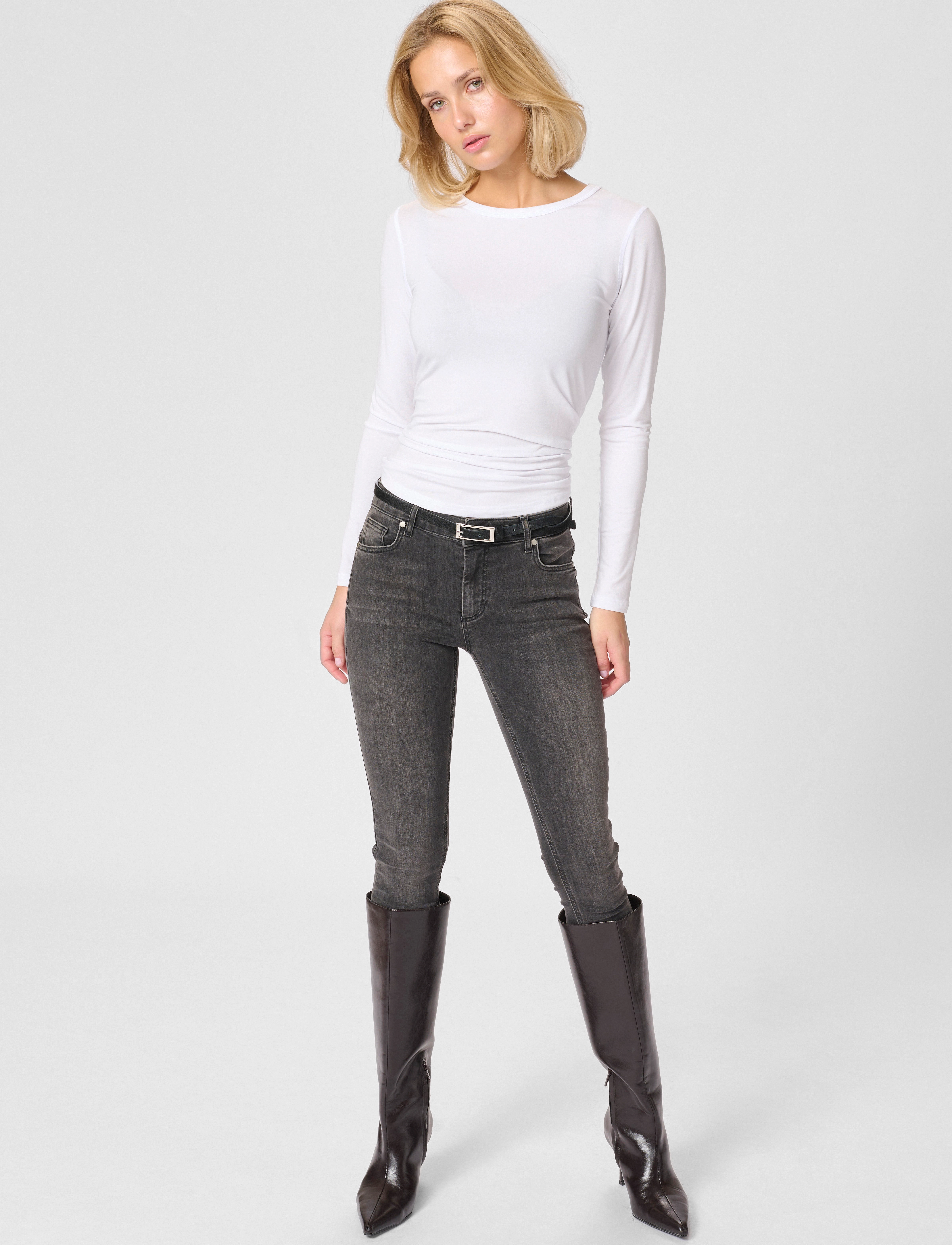 My Essential Wardrobe - 31 THE CELINAZIP 100 SLIM Y - slim jeans - medium grey wash - 3