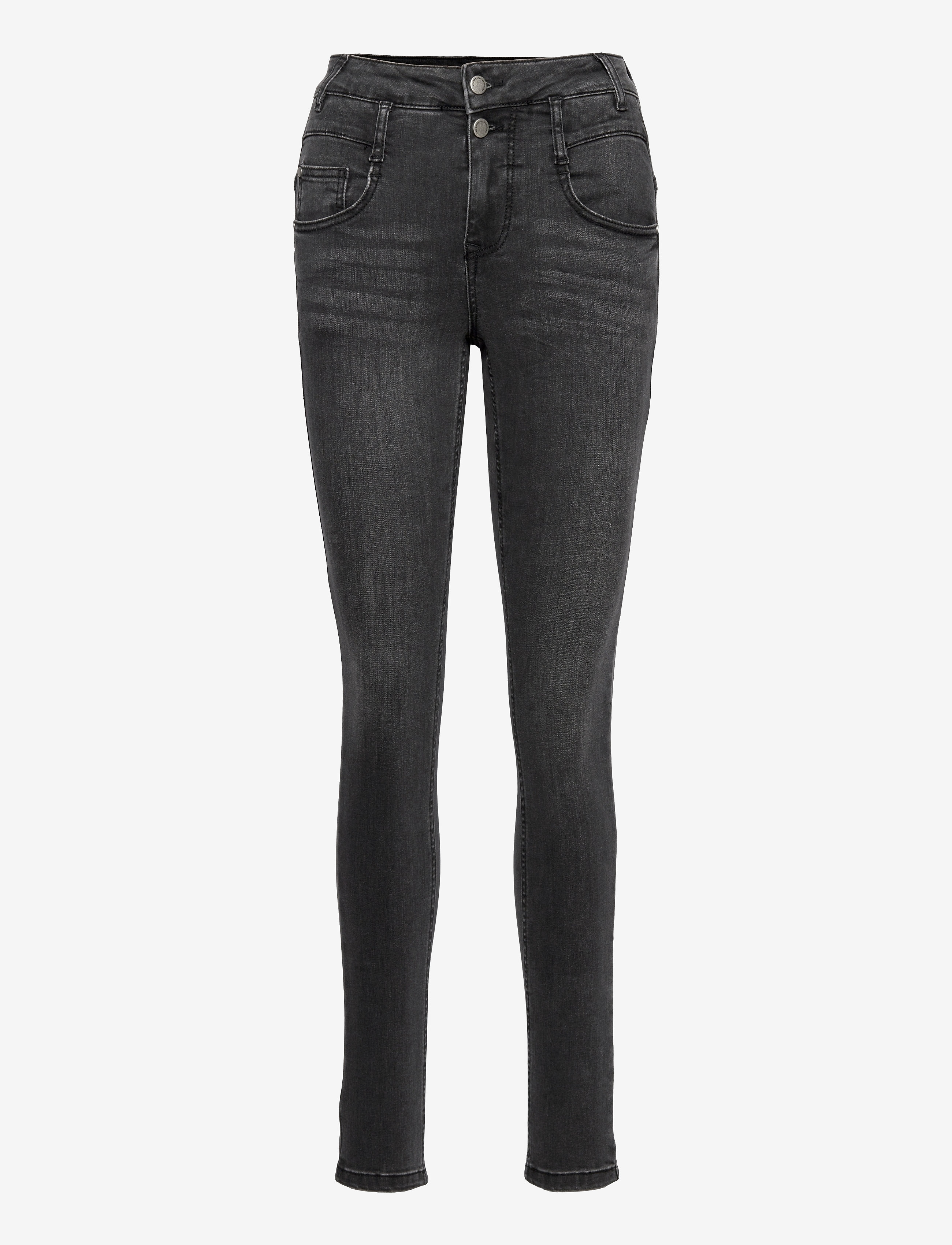 My Essential Wardrobe 38 THE FIOLA 100 SLIM V - Tøj - MEDIUM GREY WASH / grey