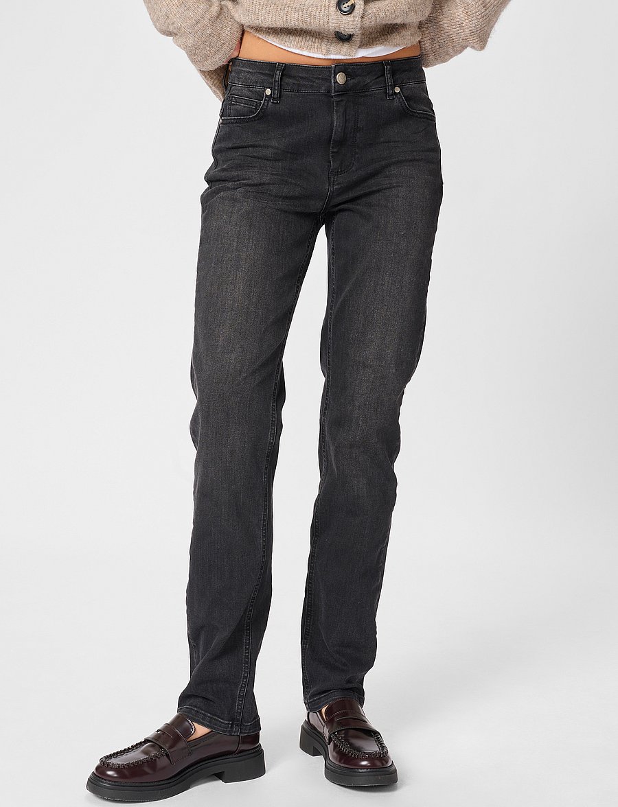 My Essential Wardrobe - 33 THE CELINA 100 HIGH STRAIGHT Y - skinny jeans - black wash - 0