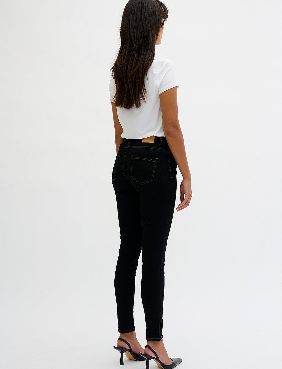 My Essential Wardrobe - 37 THE CELINAZIP 101 HIGH SLIM Y - slim jeans - black vintage wash - 4