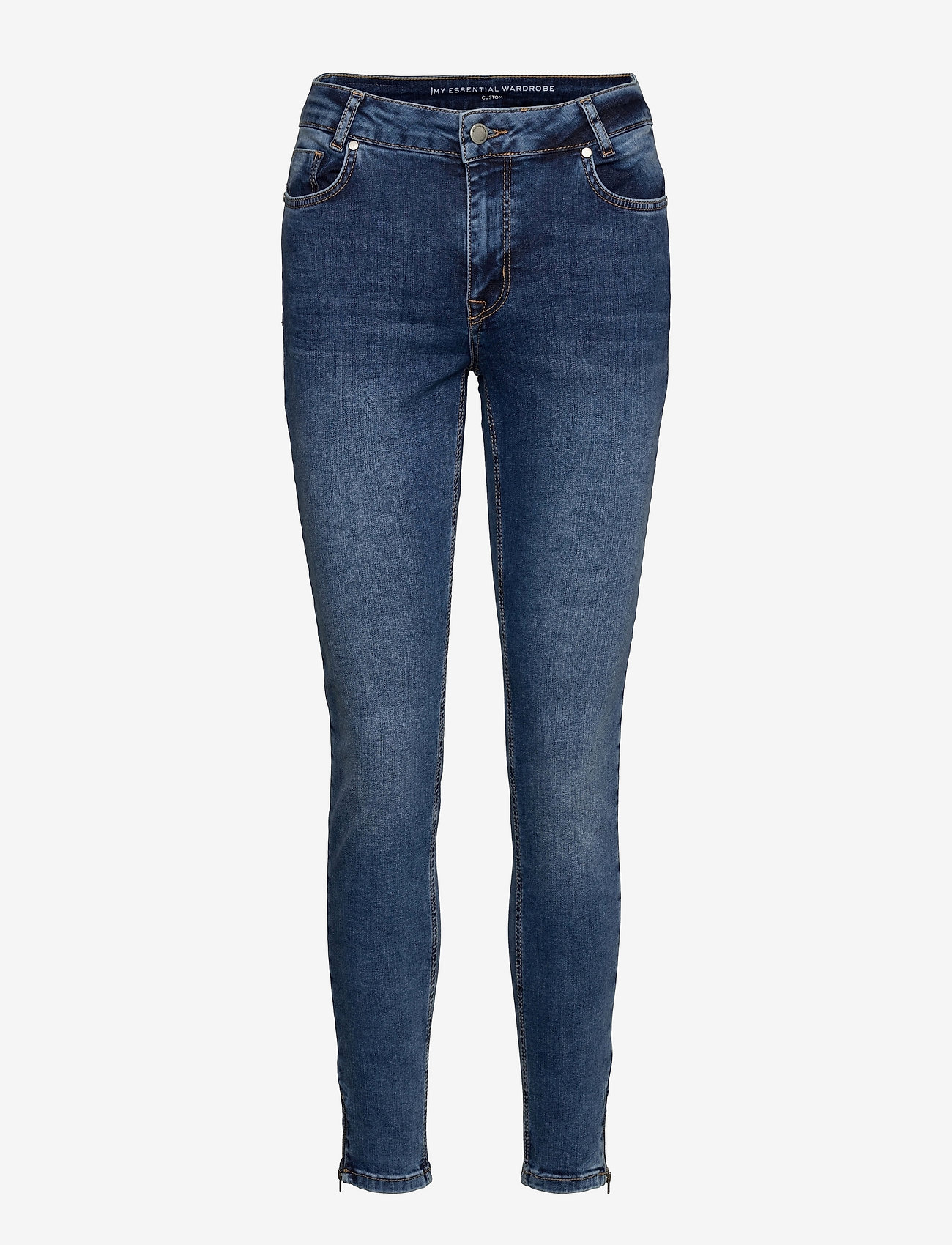 My Essential Wardrobe - 37 THE CELINAZIP 101 HIGH SLIM Y - slim jeans - medium blue random wash - 0