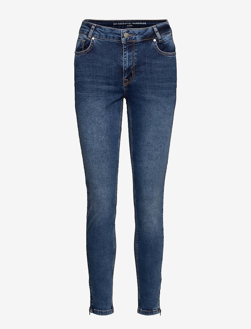 My Essential Wardrobe - 37 THE CELINAZIP 101 HIGH SLIM Y - slim jeans - medium blue random wash - 0