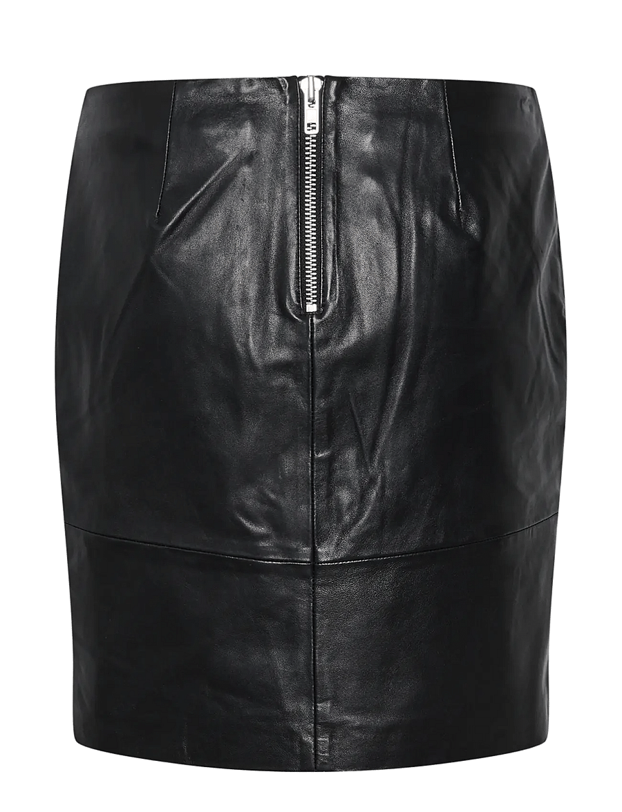 My Essential Wardrobe - 19 THE LEATHER SKIRT - jupes en cuir - black - 2