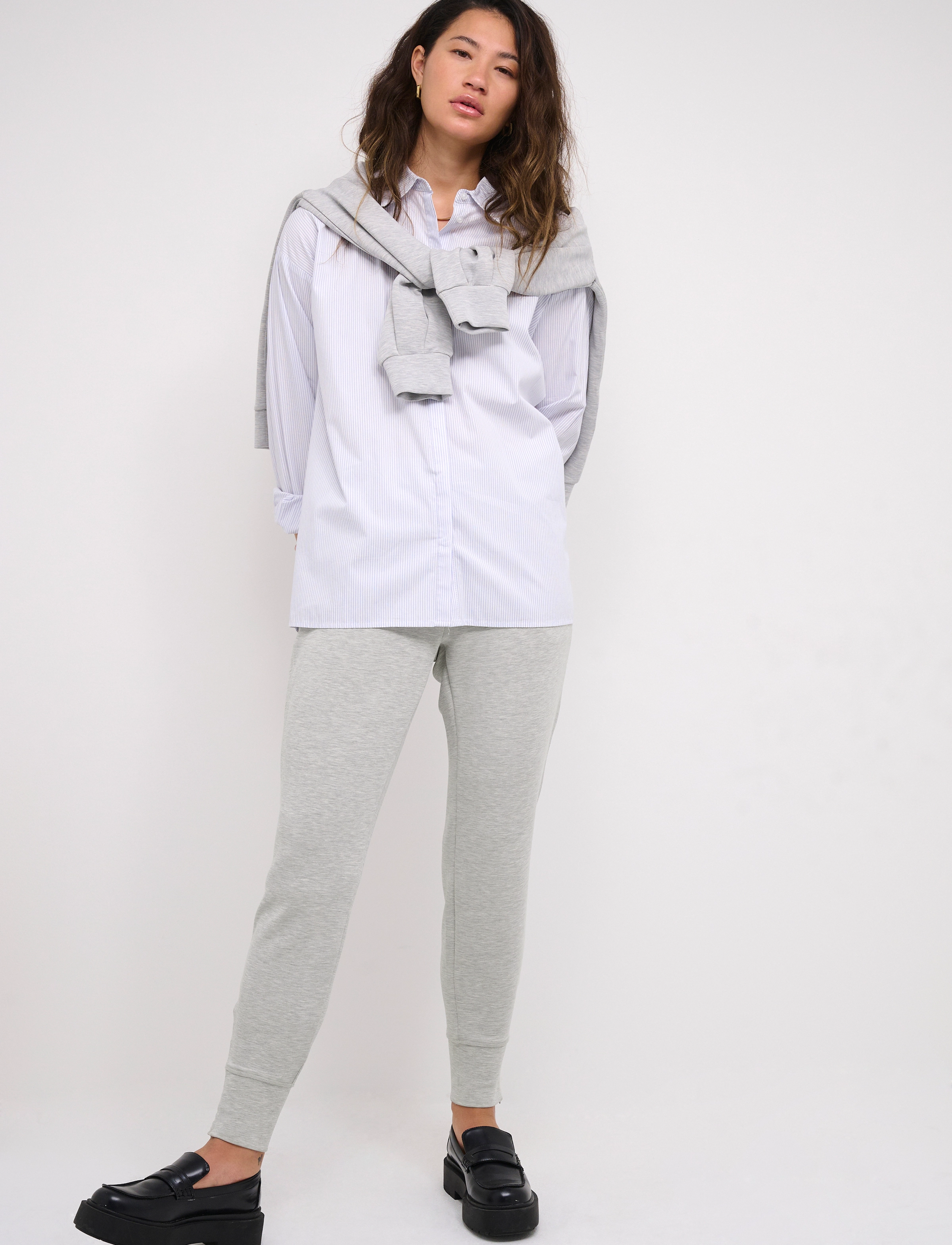 My Essential Wardrobe - 22 THE SWEAT PANT - titanium melange - 3