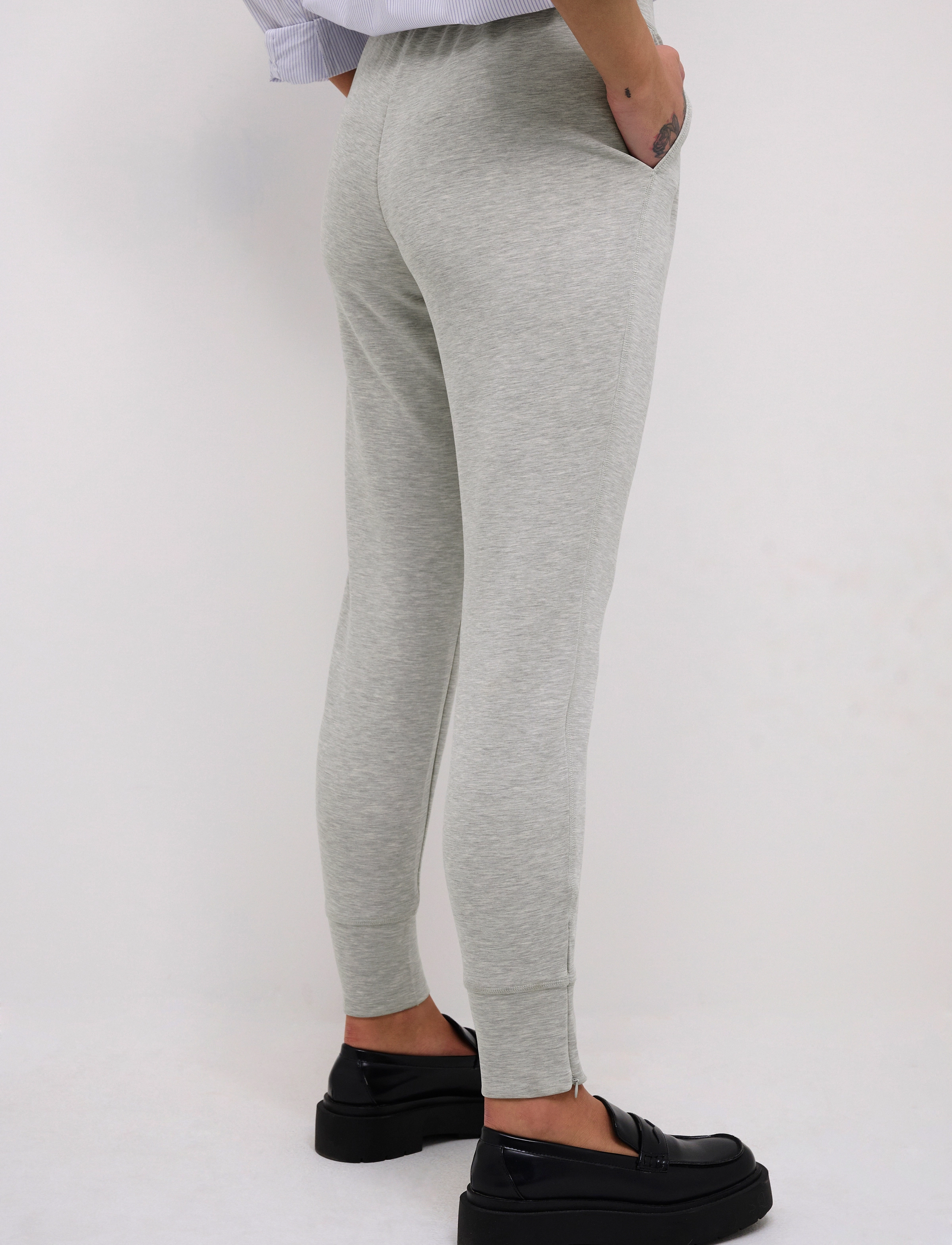My Essential Wardrobe - 22 THE SWEAT PANT - titanium melange - 4