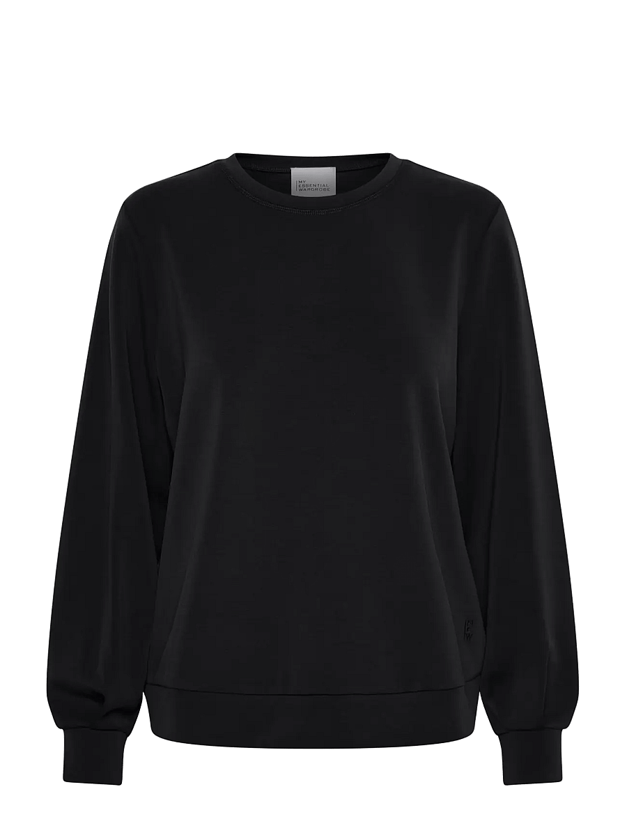 My Essential Wardrobe - 23 THE SWEAT BLOUSE - sweatshirts - black - 1