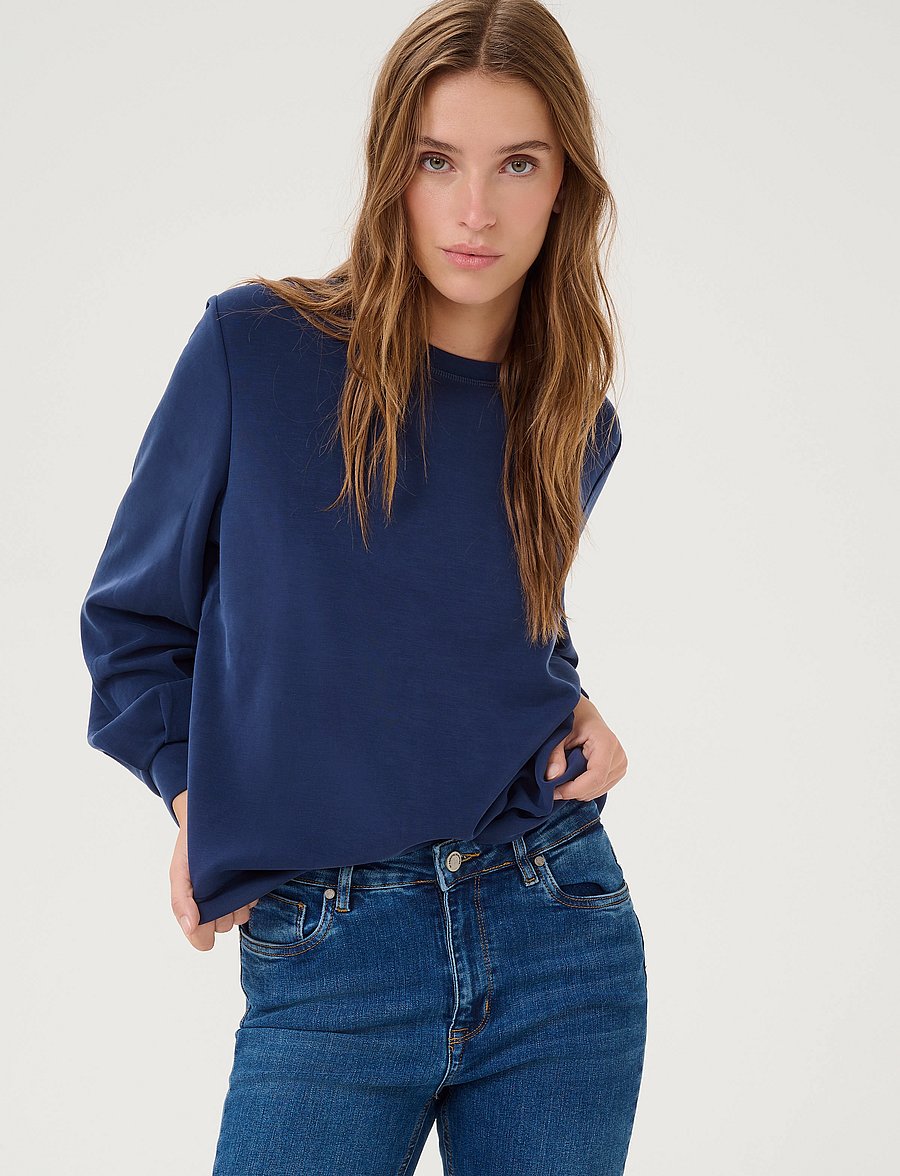 My Essential Wardrobe - 23 THE SWEAT BLOUSE - sweatshirts - total eclipse - 0