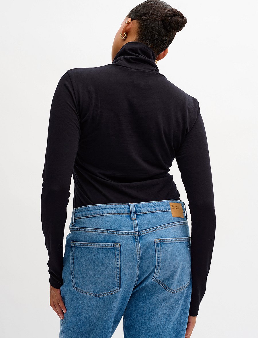 My Essential Wardrobe - 01 THE ROLLNECK - long-sleeved tops - black - 4