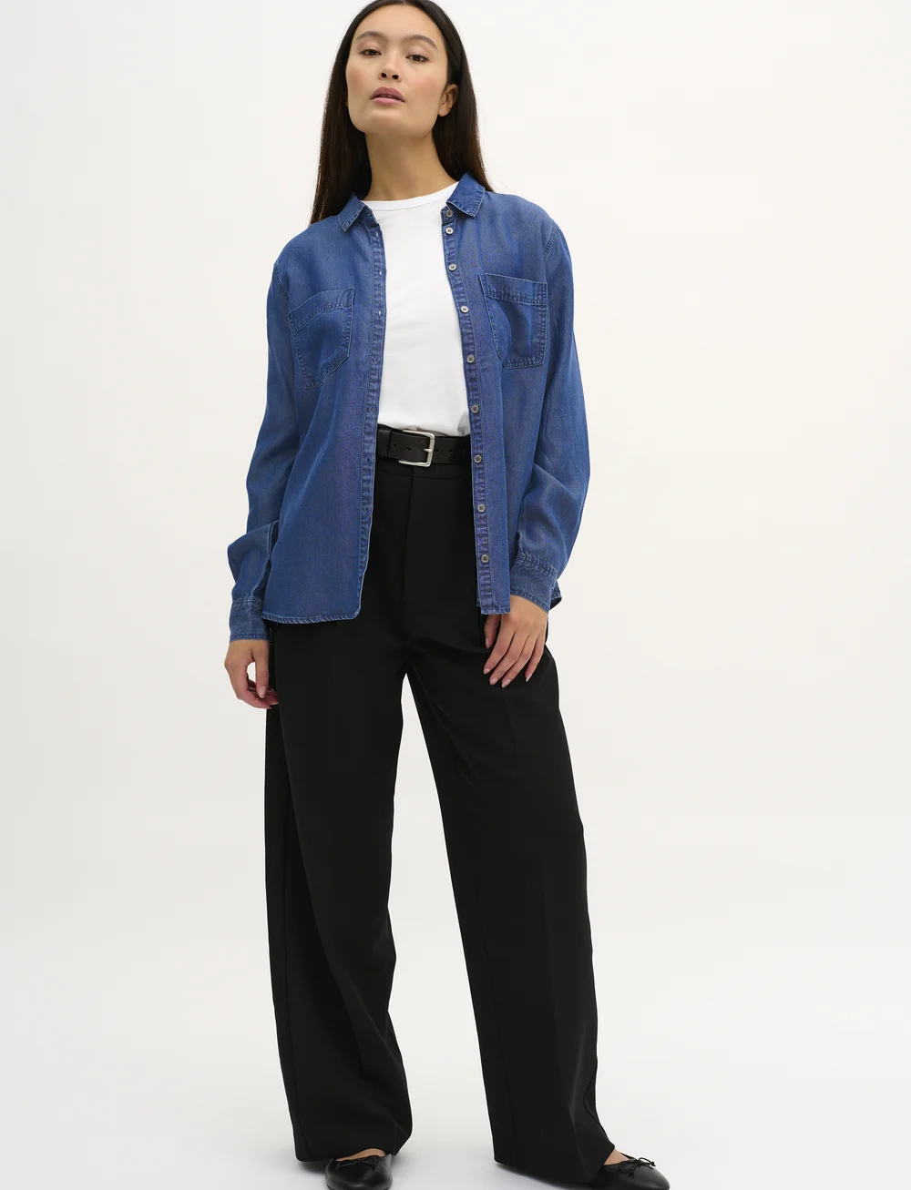 My Essential Wardrobe - 15 THE DENIM SHIRT - denimskjorter - medium blue vintage wash - 3
