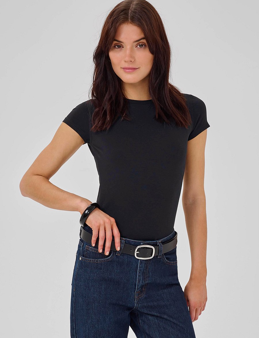My Essential Wardrobe - 16 THE MODAL TEE - t-shirts - black - 0