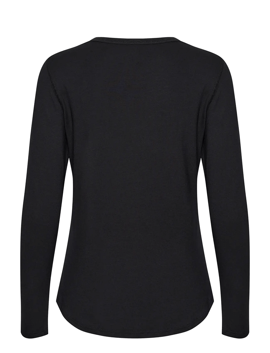 My Essential Wardrobe - 18 THE MODAL BLOUSE - langärmlige tops - black - 2
