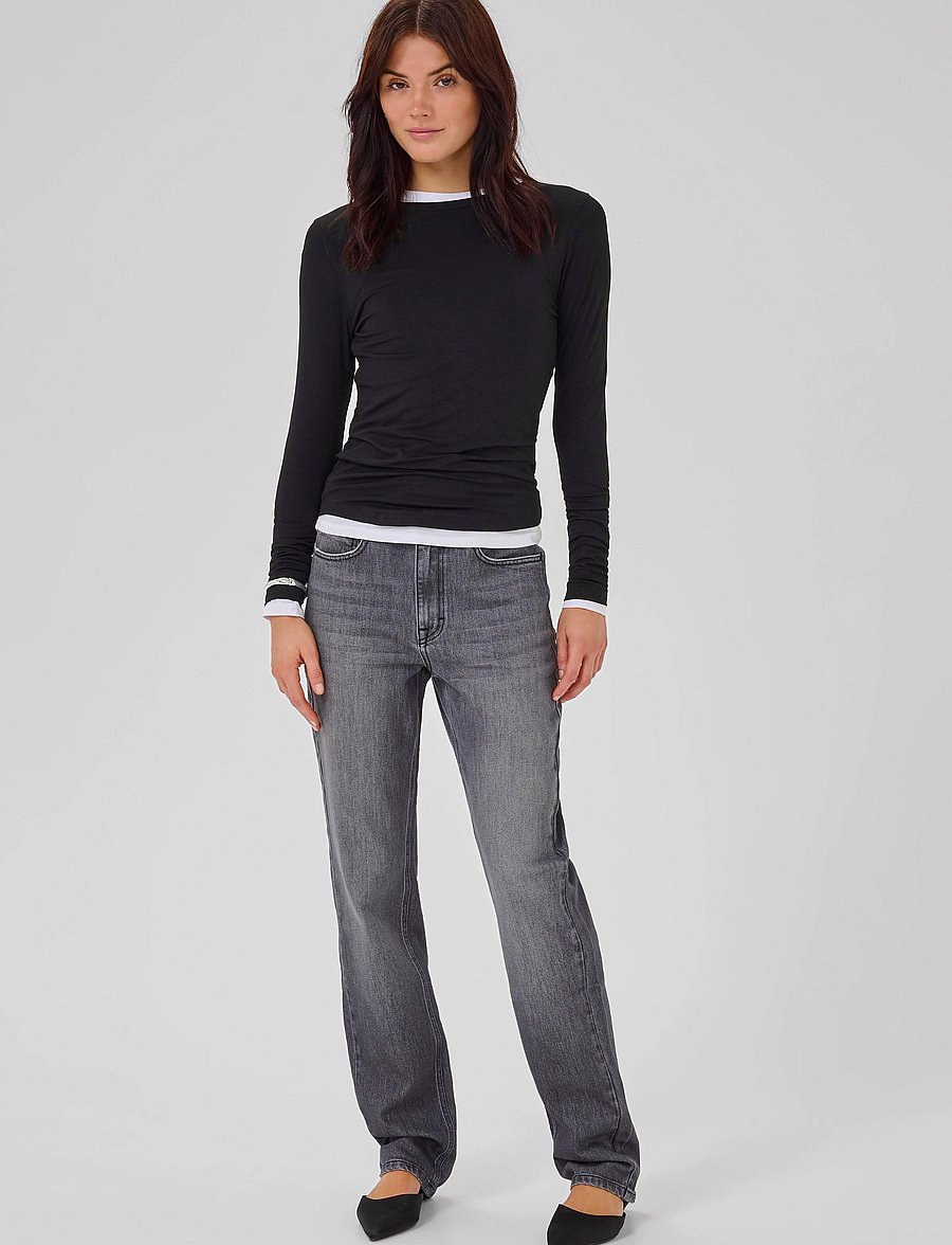 My Essential Wardrobe - 18 THE MODAL BLOUSE - langärmlige tops - black - 3