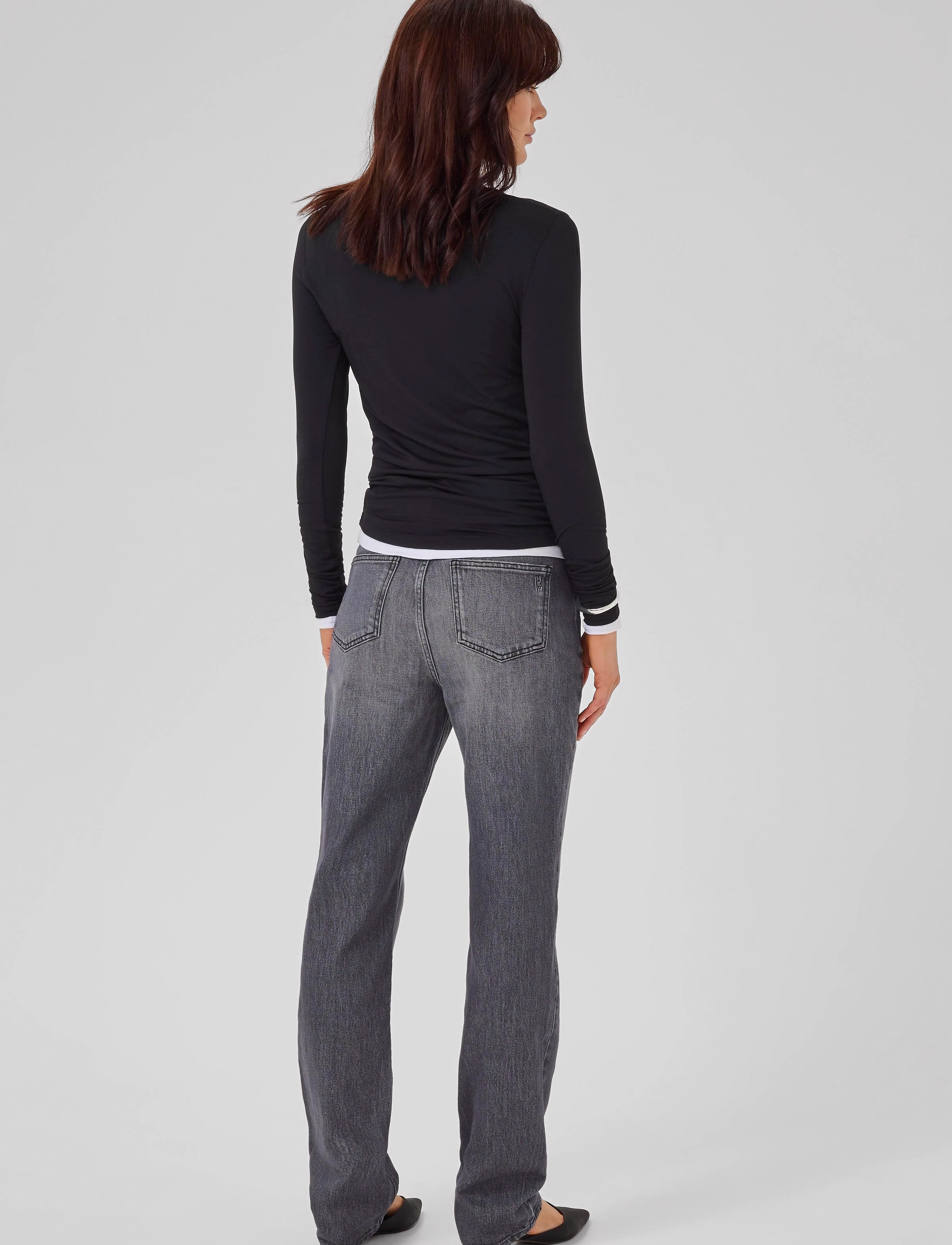 My Essential Wardrobe - 18 THE MODAL BLOUSE - langärmlige tops - black - 4