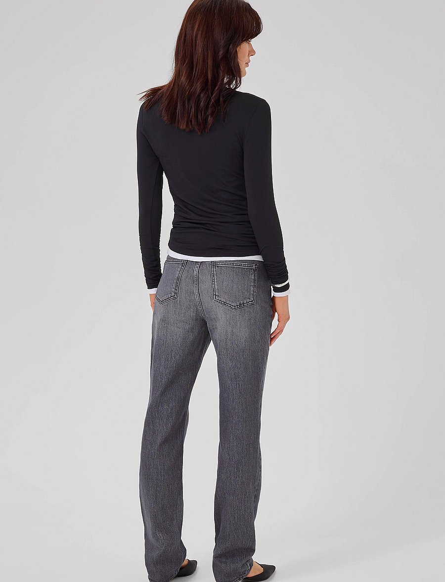 My Essential Wardrobe - 18 THE MODAL BLOUSE - langärmlige tops - black - 4