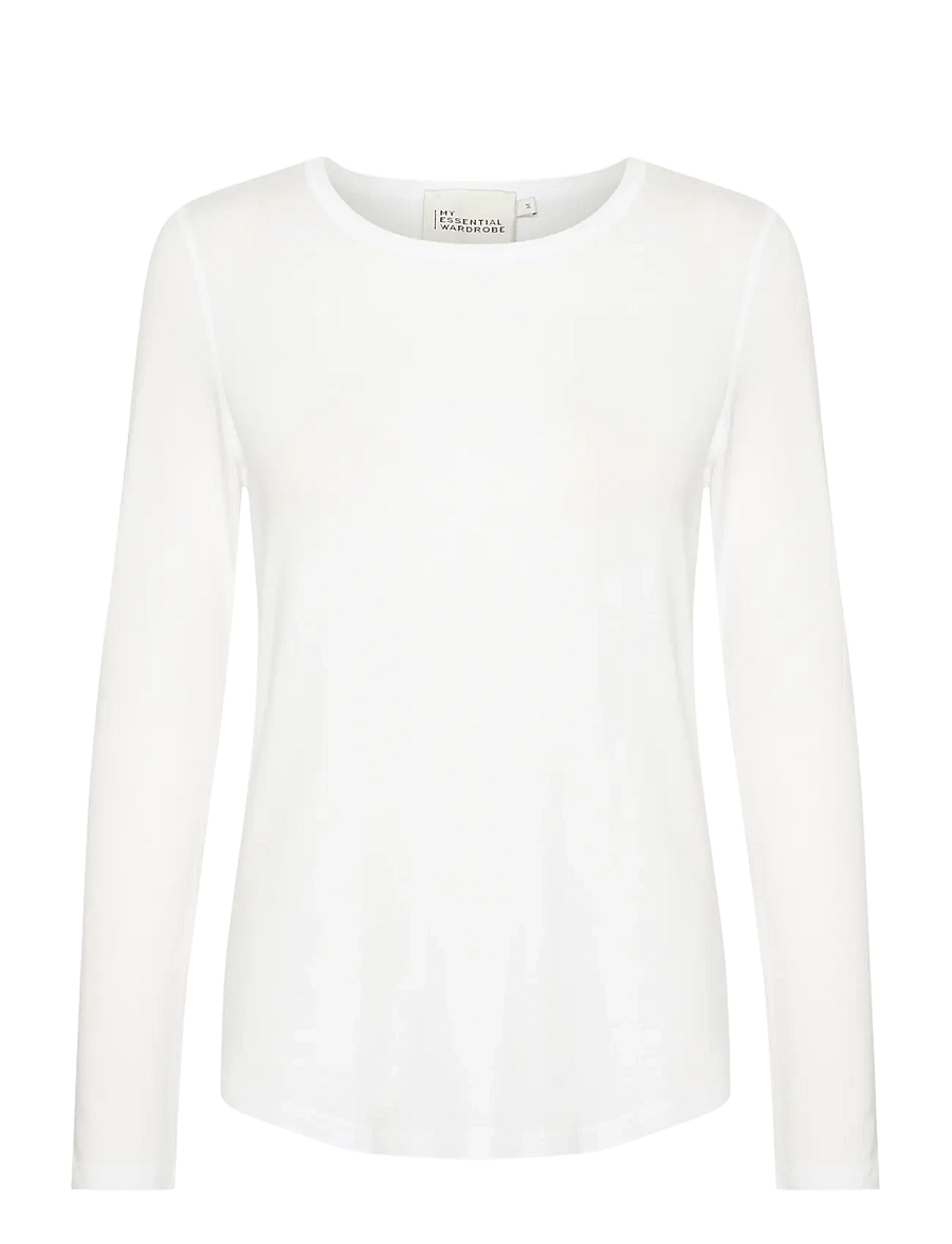 My Essential Wardrobe - 18 THE MODAL BLOUSE - långärmade toppar - bright white - 1