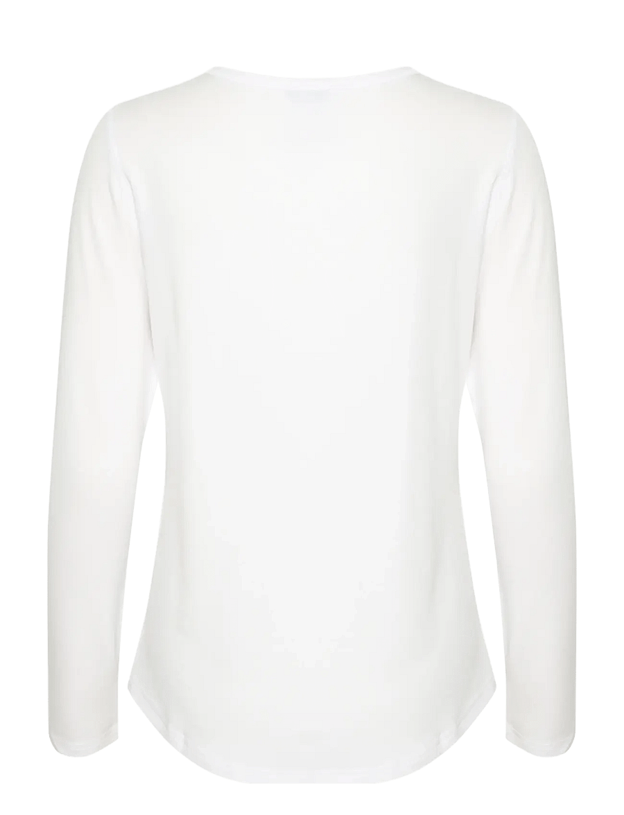 My Essential Wardrobe - 18 THE MODAL BLOUSE - långärmade toppar - bright white - 2