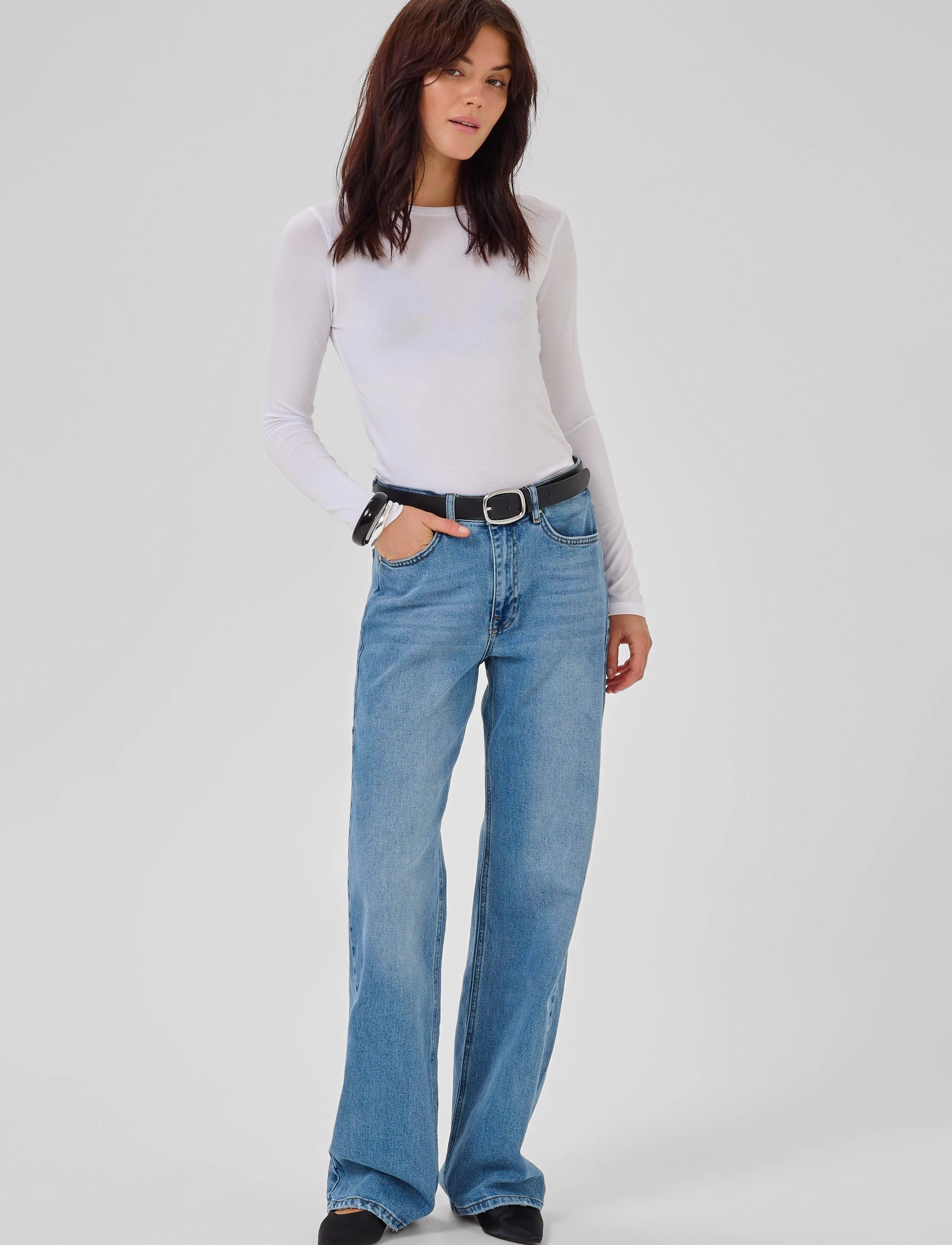 My Essential Wardrobe - 18 THE MODAL BLOUSE - topy z długimi rękawami - bright white - 3
