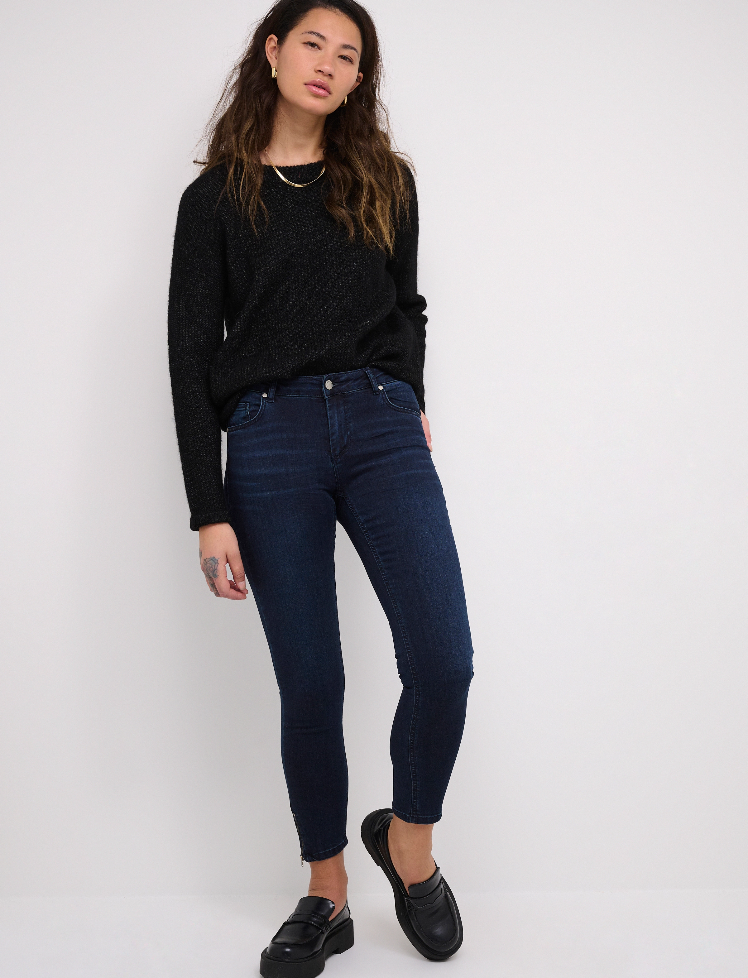 My Essential Wardrobe - 05 THE KNIT PULLOVER - black melange - 3